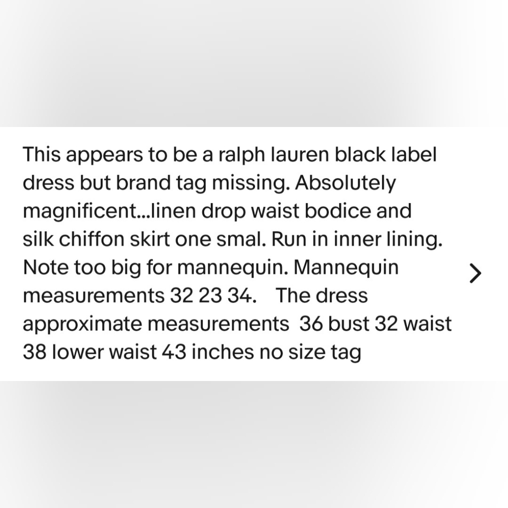 Ralph lauren black label silk linen chiffon 1950s Style Dress S  M garden party - Picture 11 of 11